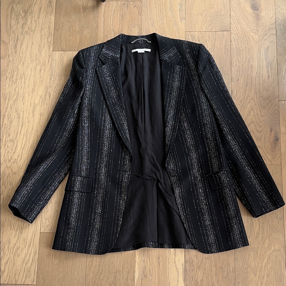 Stella McCartney Black Pinstripe Blazer